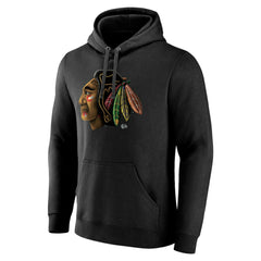 NHL Chicago Blackhawks Personalized Midnight Mascot Logo Pullover Hoodie