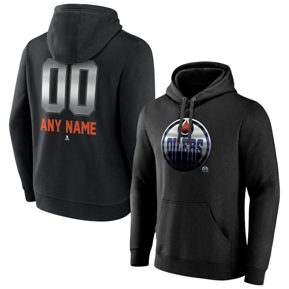 NHL Edmonton Oilers Personalized Midnight Mascot Logo Pullover Hoodie