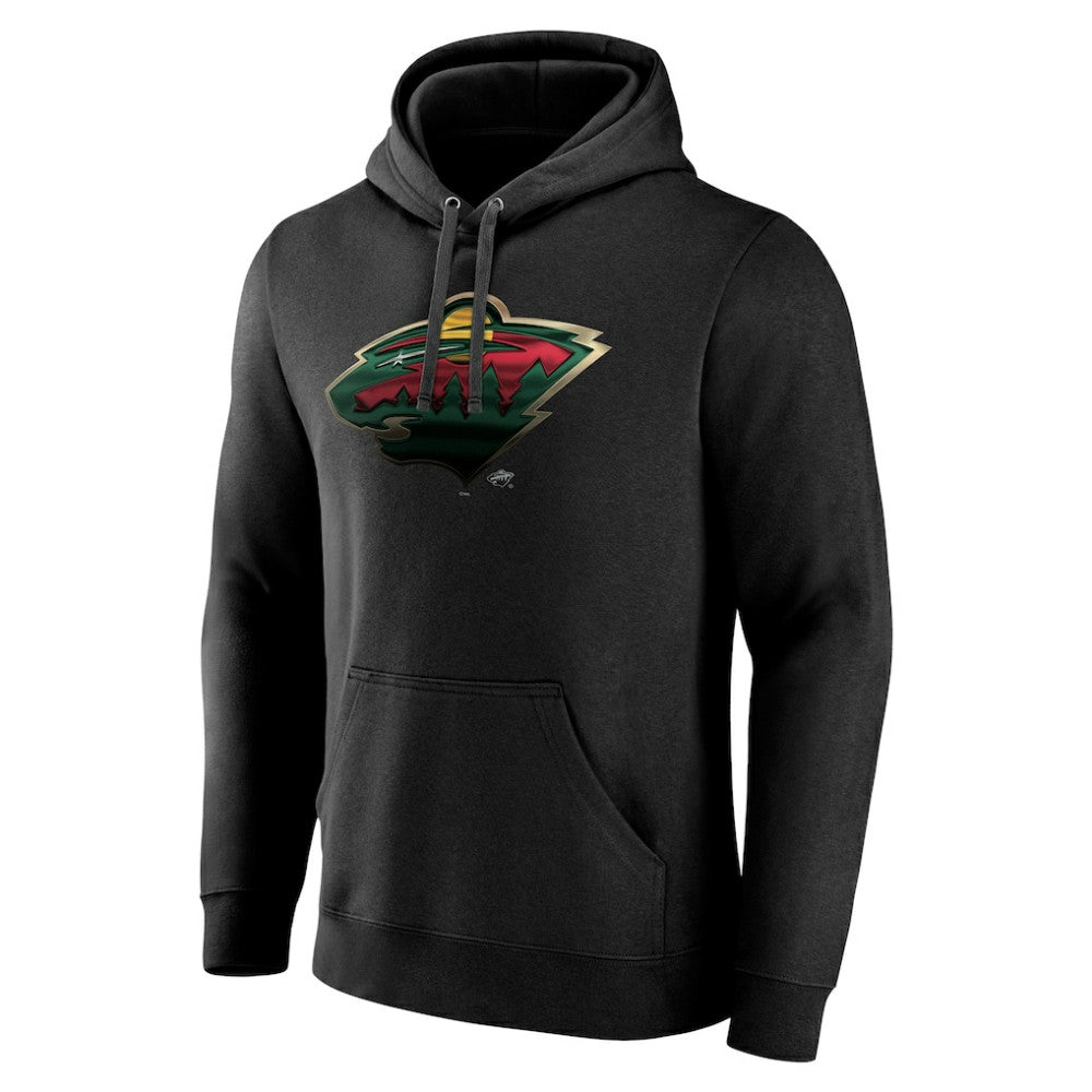 NHL Minnesota Wild Personalized Midnight Mascot Logo Pullover Hoodie