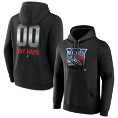 NHL New York Rangers Personalized Midnight Mascot Logo Pullover Hoodie