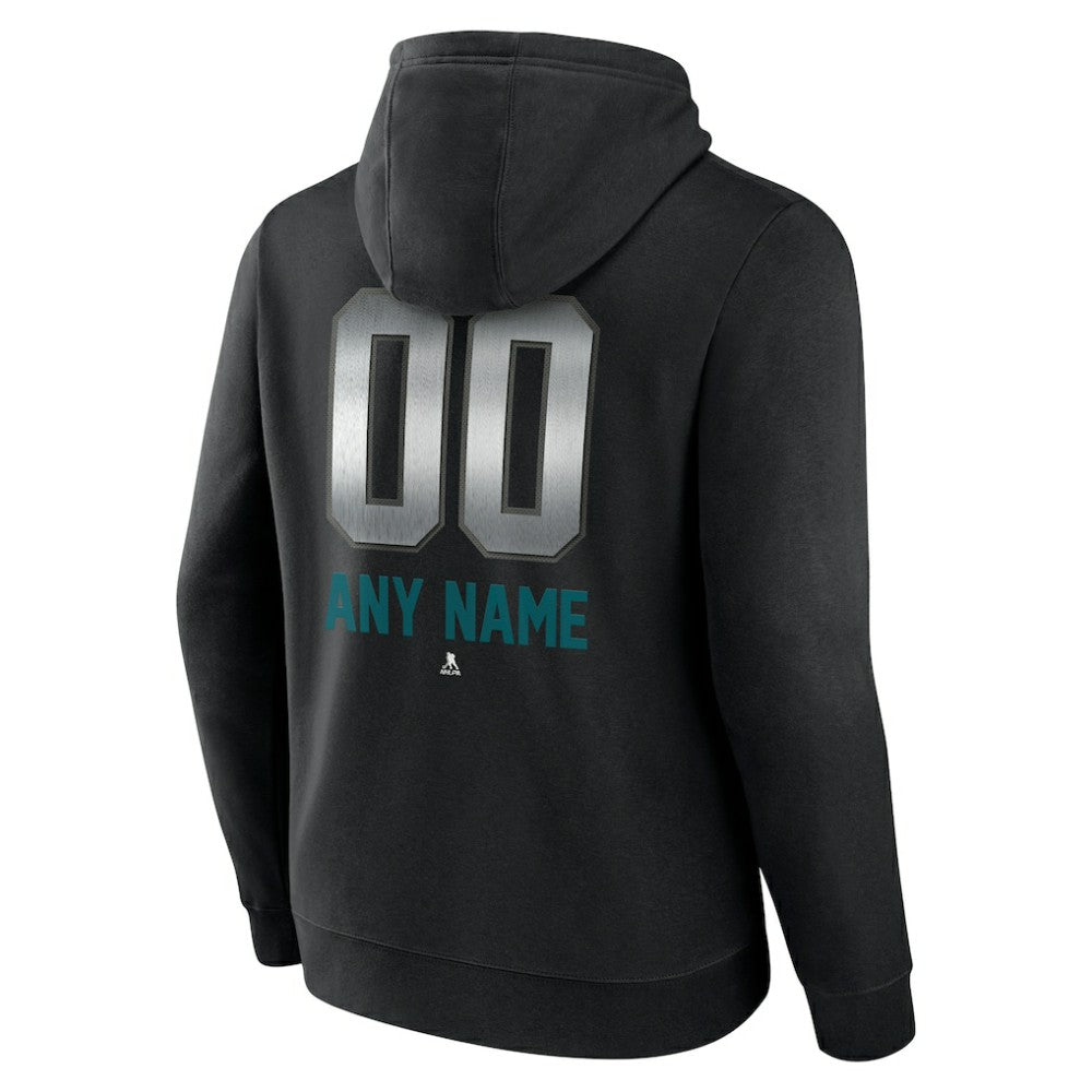 NHL San Jose Sharks Personalized Midnight Mascot Logo Pullover Hoodie