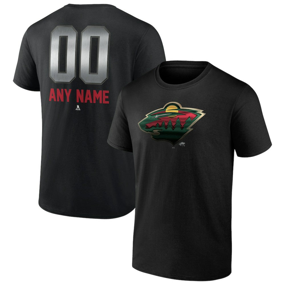 NHL Minnesota Wild Personalized Midnight Mascot Logo T-Shirt