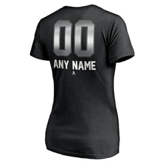 NHL Tampa Bay Lightning Women's Personalized Midnight Mascot Logo V-Neck T-Shirt