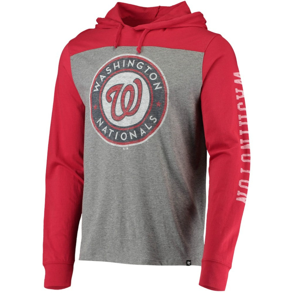 Heathered Gray/Red Washington Nationals '47 Franklin Wooster Pullover Hoodie