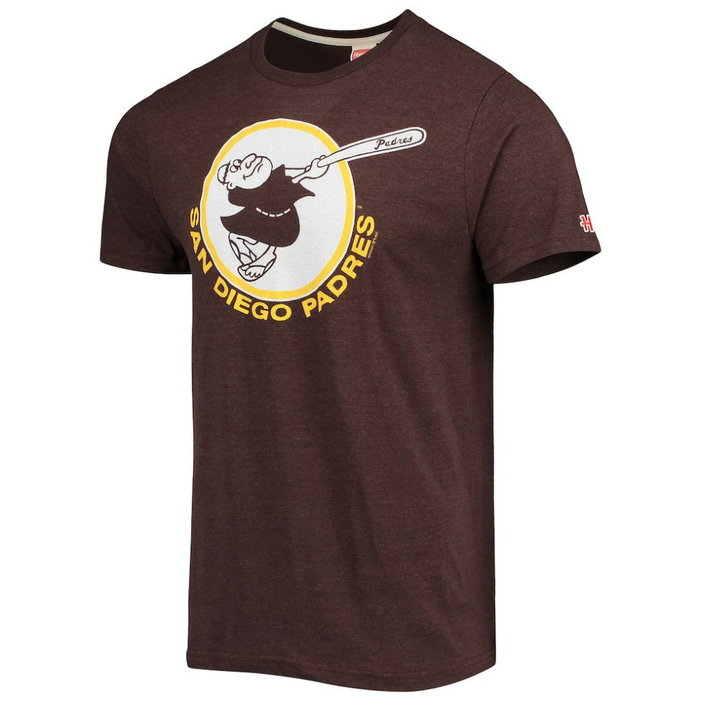 Brown San Diego Padres Homage Hand-Drawn Logo Tri-Blend T-Shirt