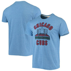 Heathered Royal Chicago Cubs Homage Hyper Local Tri-Blend T-Shirt