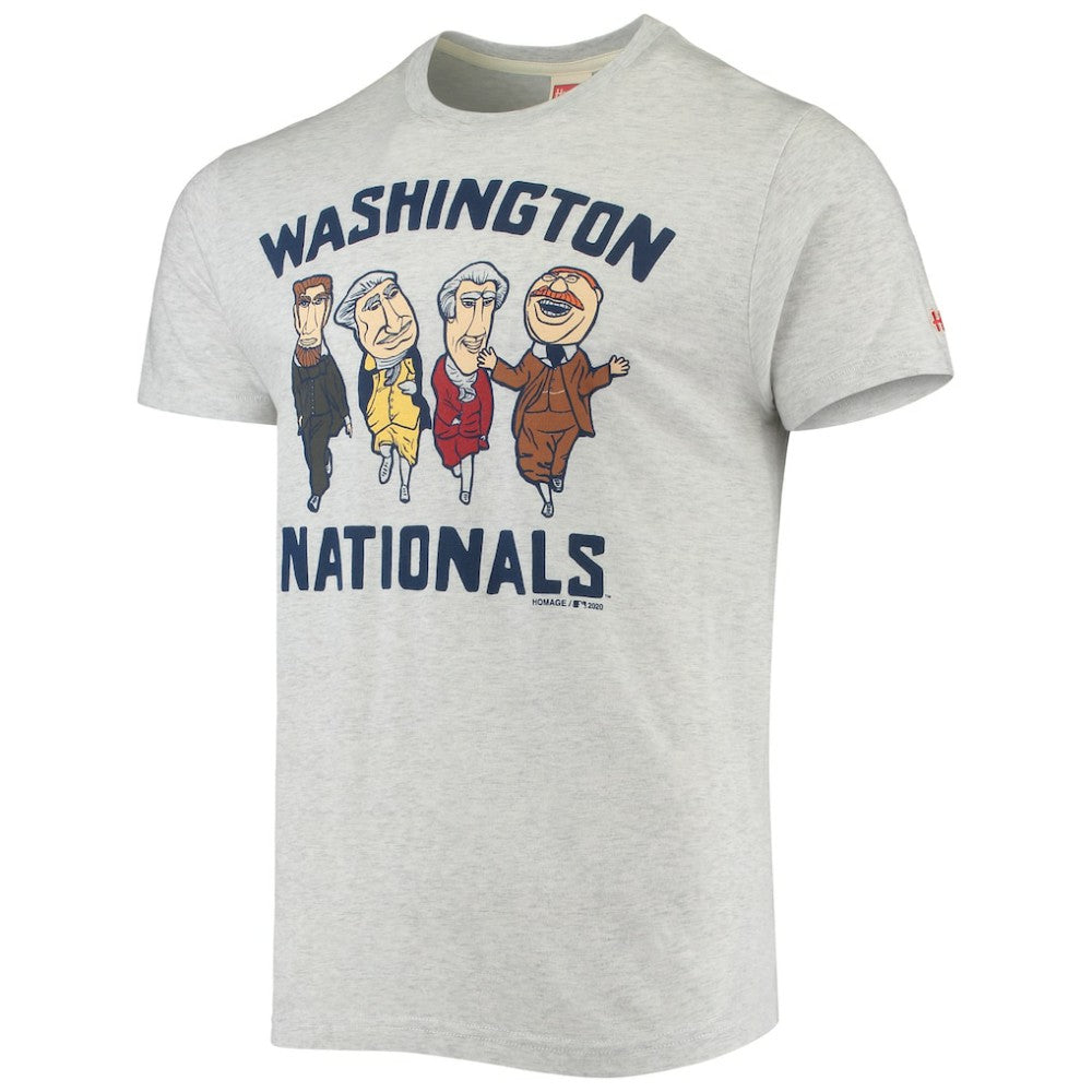 Heathered Gray Washington Nationals Homage Hyper Local Tri-Blend T-Shirt