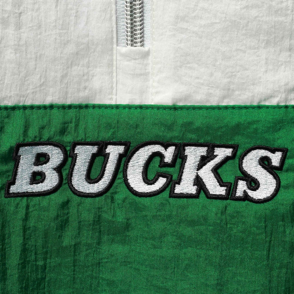 Mitchell & Ness Milwaukee Bucks Women's Half-Zip Windbreaker 2.0 Hoodie