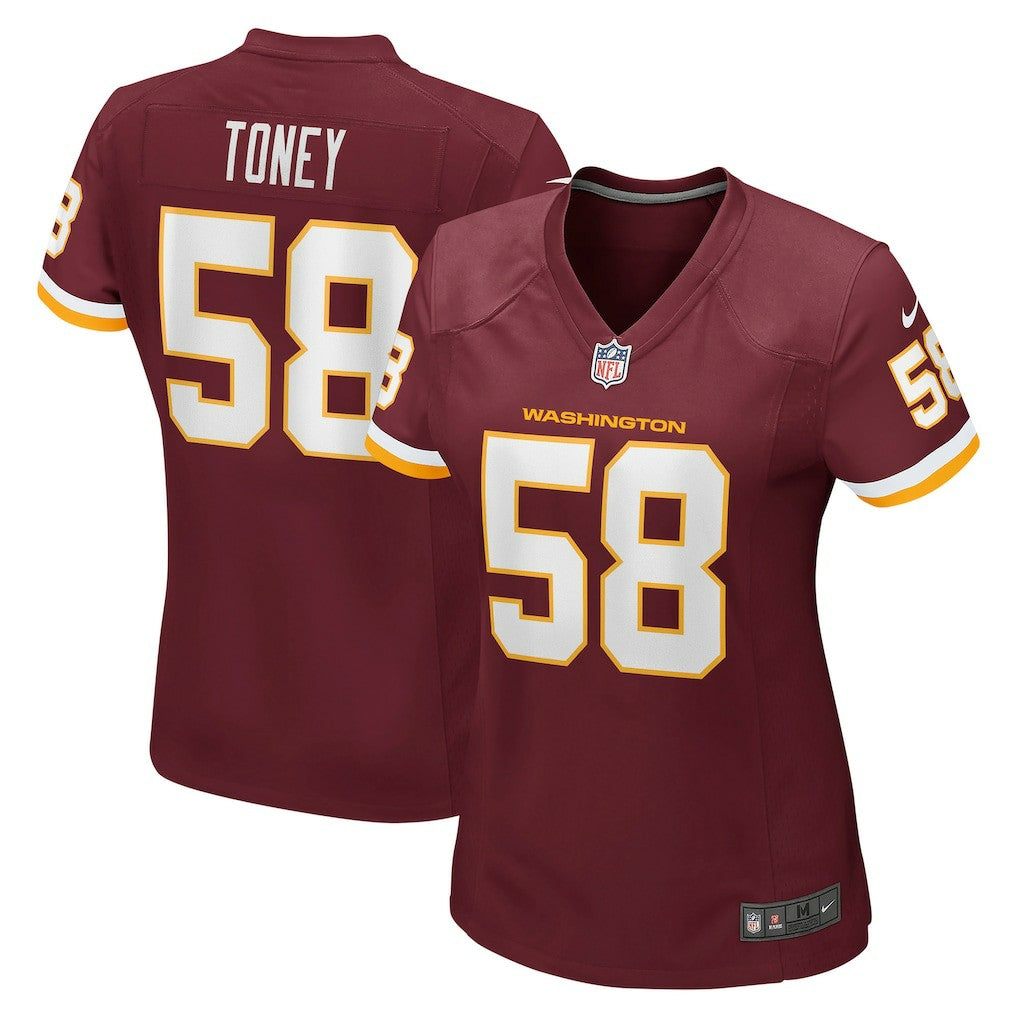 Shaka Toney Washington Football Team Women's Game Jersey - Washington Commanders Jerseys