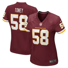 Shaka Toney Washington Football Team Women's Game Jersey - Washington Commanders Jerseys