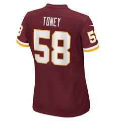 Shaka Toney Washington Football Team Women's Game Jersey - Washington Commanders Jerseys