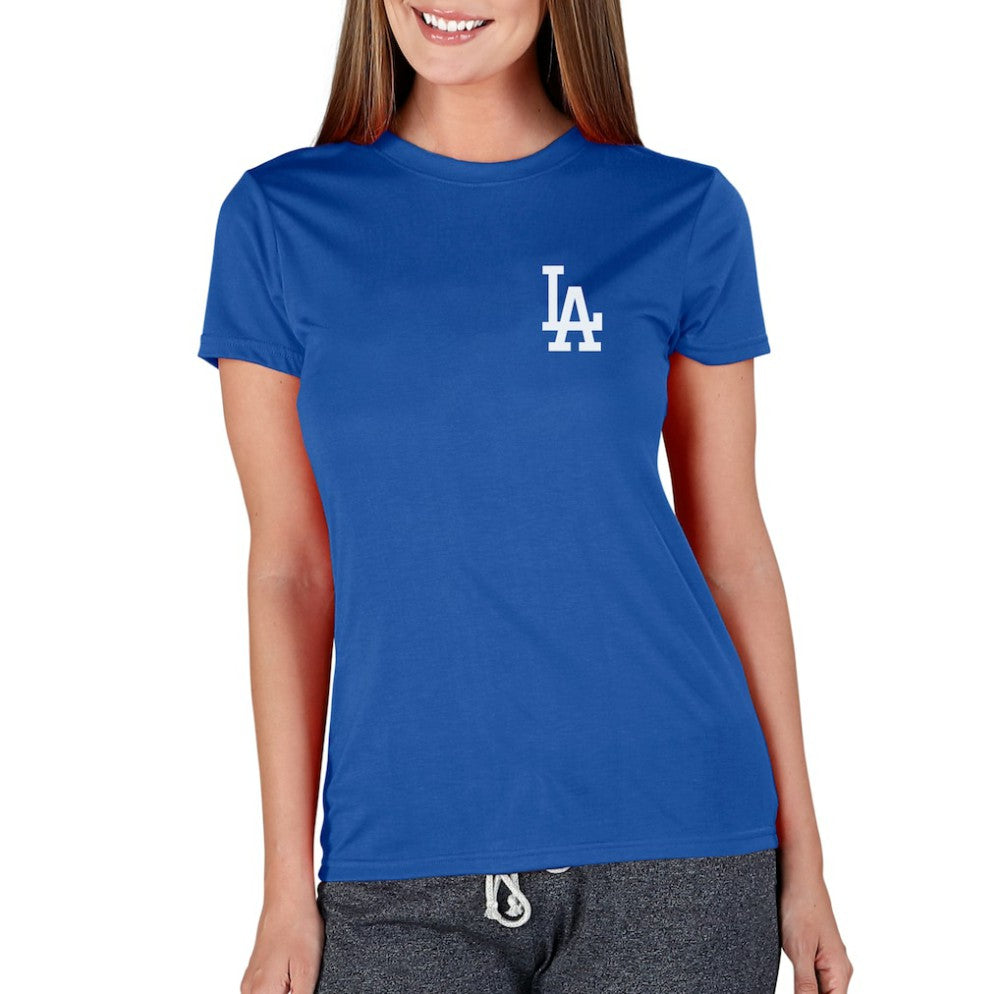 Royal Los Angeles Dodgers Concepts Sport Women's Marathon Knit Top