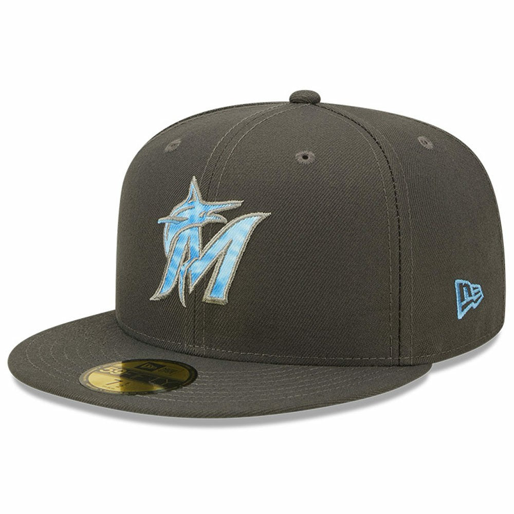 Graphite Miami Marlins New Era 2022 Father's Day On-Field 59FIFTY Fitted Hat
