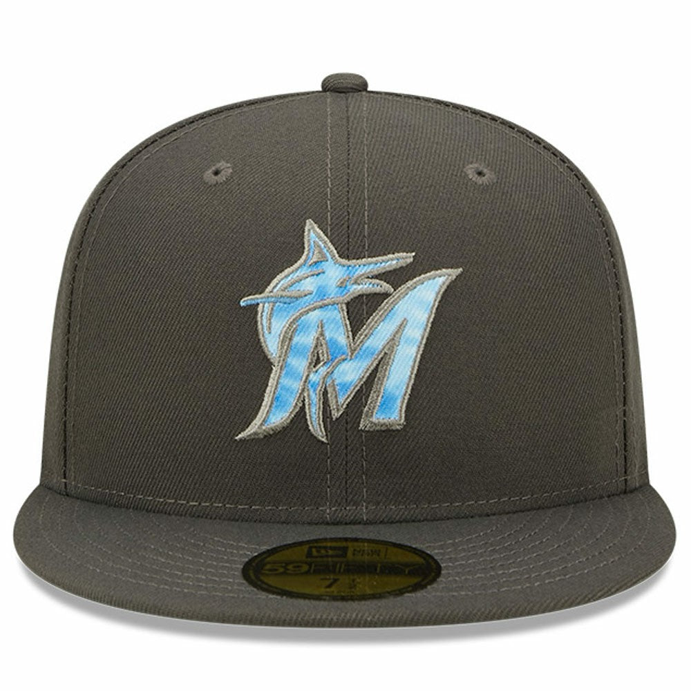 Graphite Miami Marlins New Era 2022 Father's Day On-Field 59FIFTY Fitted Hat
