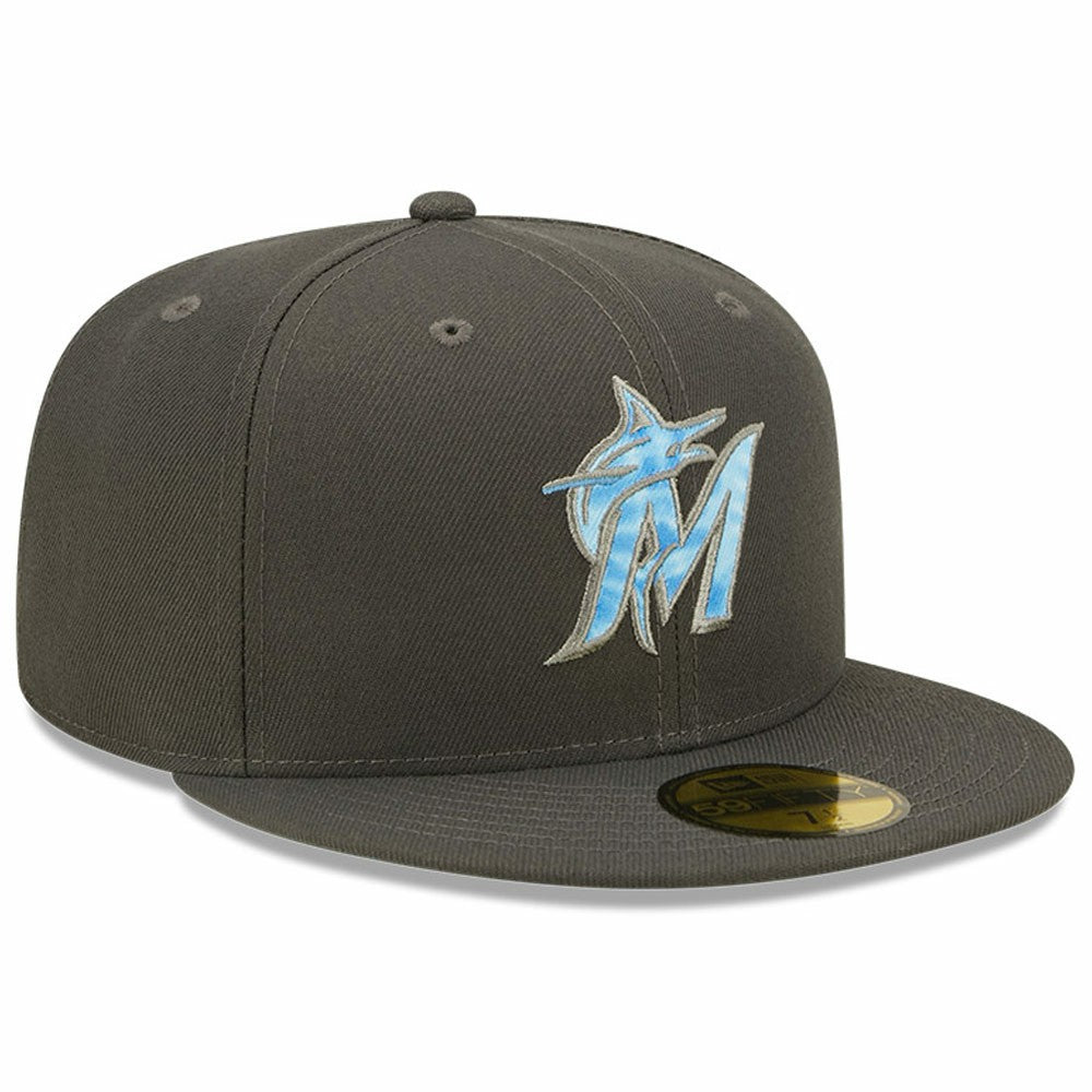 Graphite Miami Marlins New Era 2022 Father's Day On-Field 59FIFTY Fitted Hat