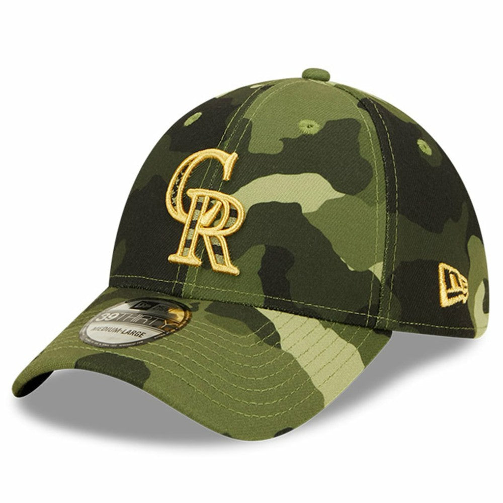 Camo Colorado Rockies New Era 2022 Armed Forces Day 39THIRTY Flex Hat