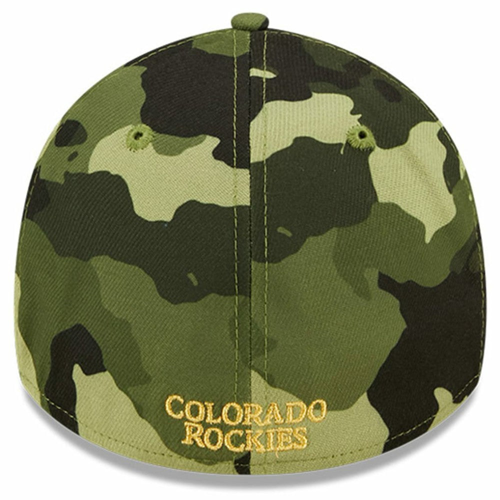 Camo Colorado Rockies New Era 2022 Armed Forces Day 39THIRTY Flex Hat