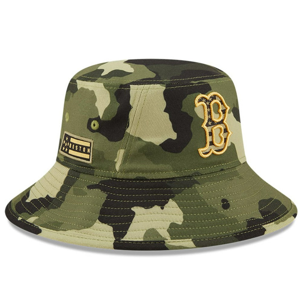 Camo Boston Red Sox New Era 2022 Armed Forces Day Bucket Hat