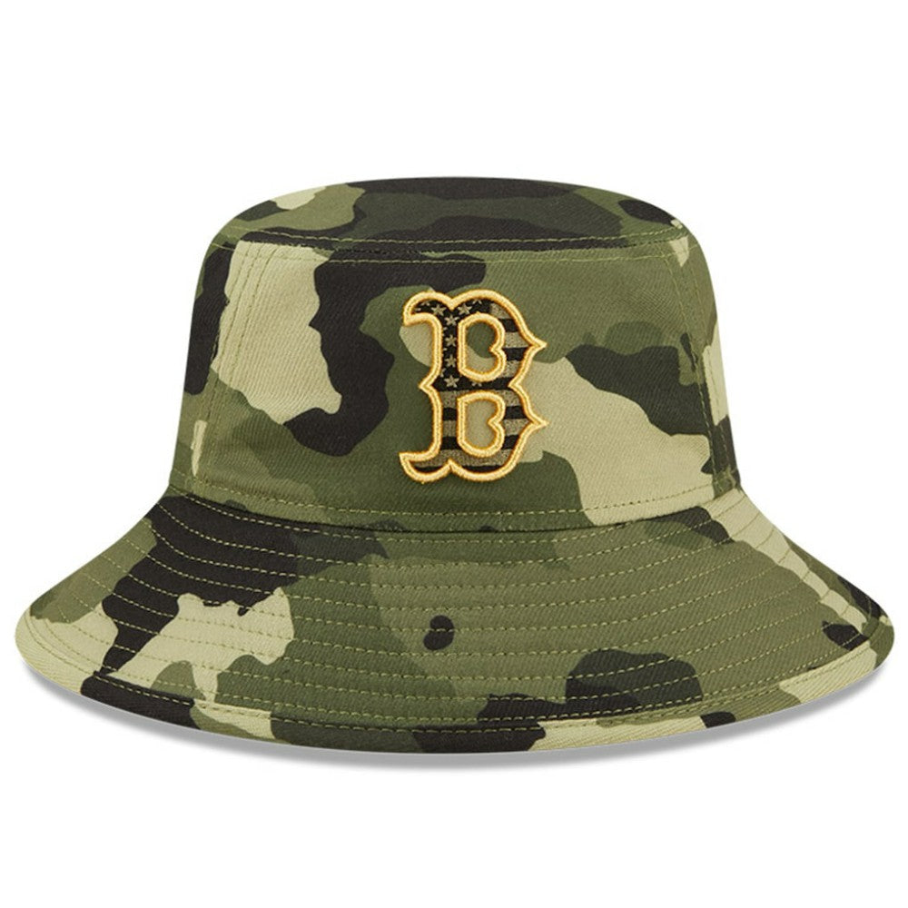 Camo Boston Red Sox New Era 2022 Armed Forces Day Bucket Hat