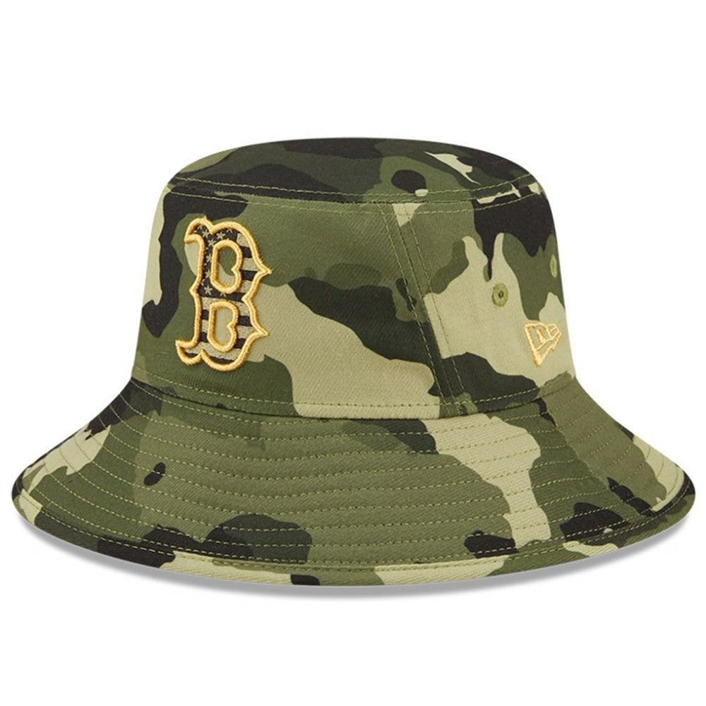 Camo Boston Red Sox New Era 2022 Armed Forces Day Bucket Hat