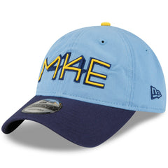 Powder Blue Milwaukee Brewers New Era 2022 City Connect 9TWENTY Adjustable Hat