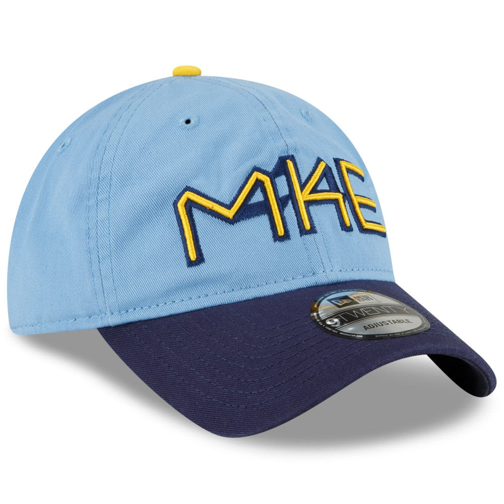 Powder Blue Milwaukee Brewers New Era 2022 City Connect 9TWENTY Adjustable Hat