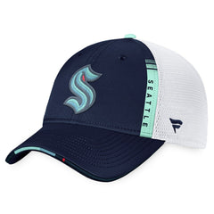 NHL Seattle Kraken Fanatics 2022 NHL Draft Authentic Pro On Stage Trucker Adjustable Hat