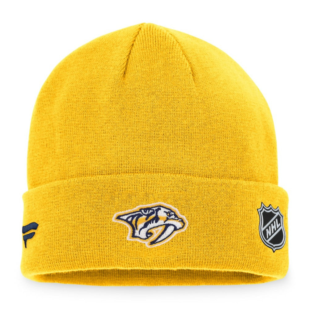 NHL Nashville Predators Fanatics Authentic Pro Rink Cuffed Knit Hat