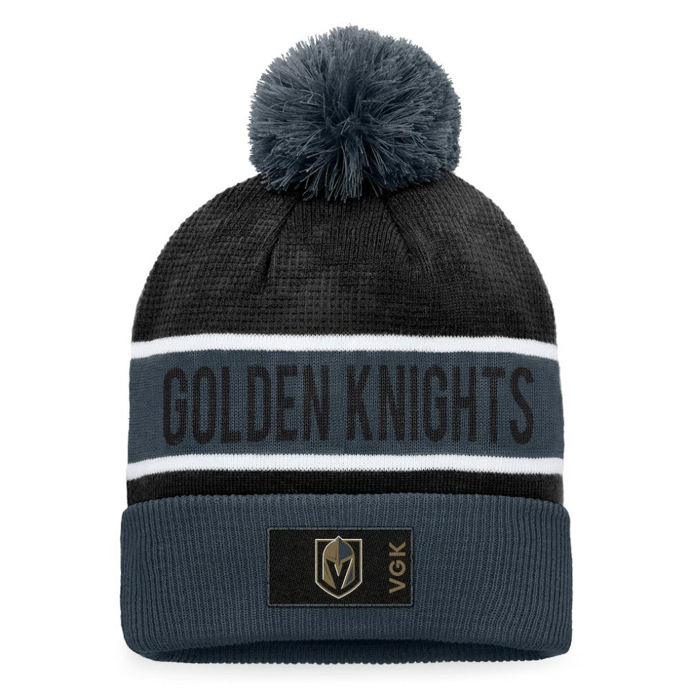 NHL Vegas Golden Knights Fanatics Authentic Pro Rink Cuffed Knit Hat with Pom