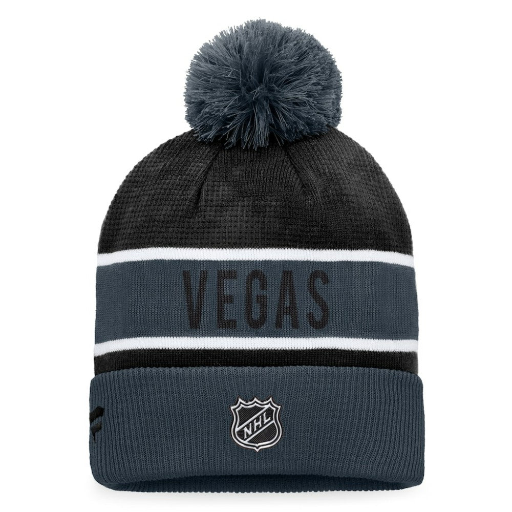 NHL Vegas Golden Knights Fanatics Authentic Pro Rink Cuffed Knit Hat with Pom