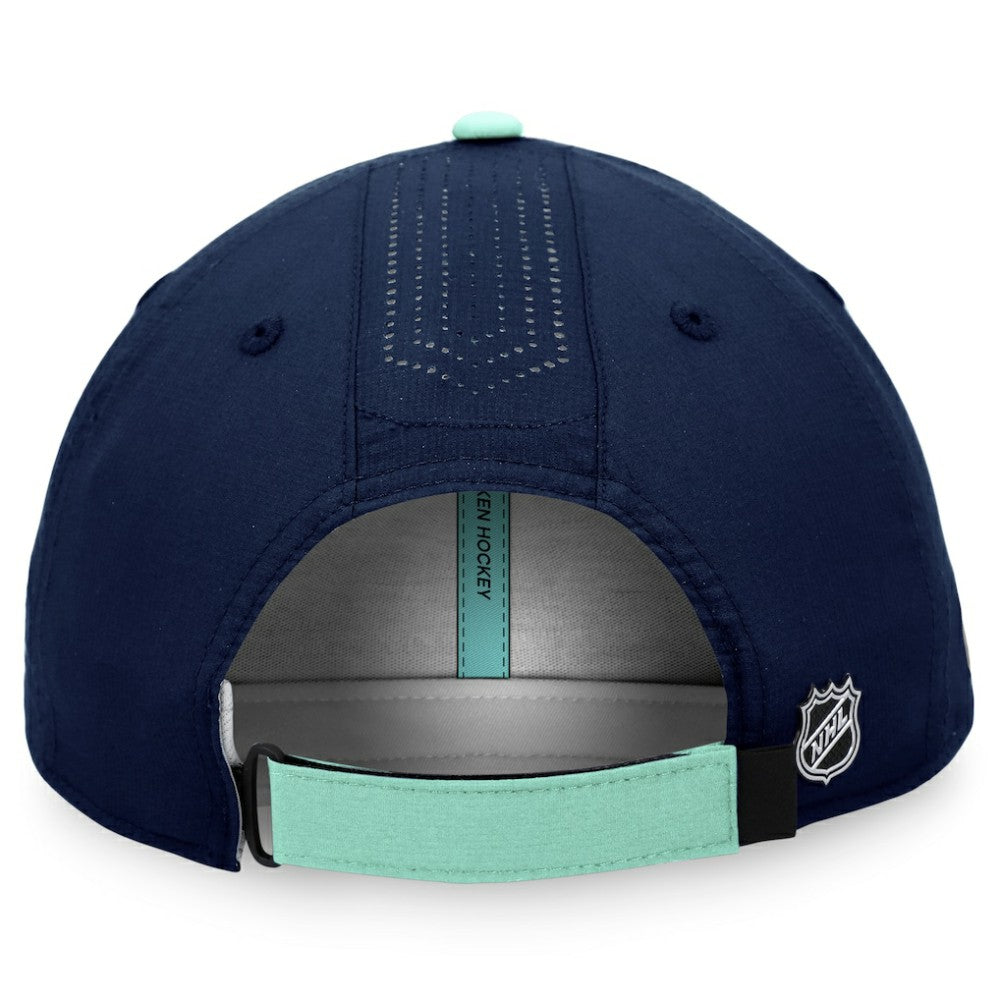 NHL Seattle Kraken Fanatics Authentic Pro Rink Pinnacle Adjustable Hat