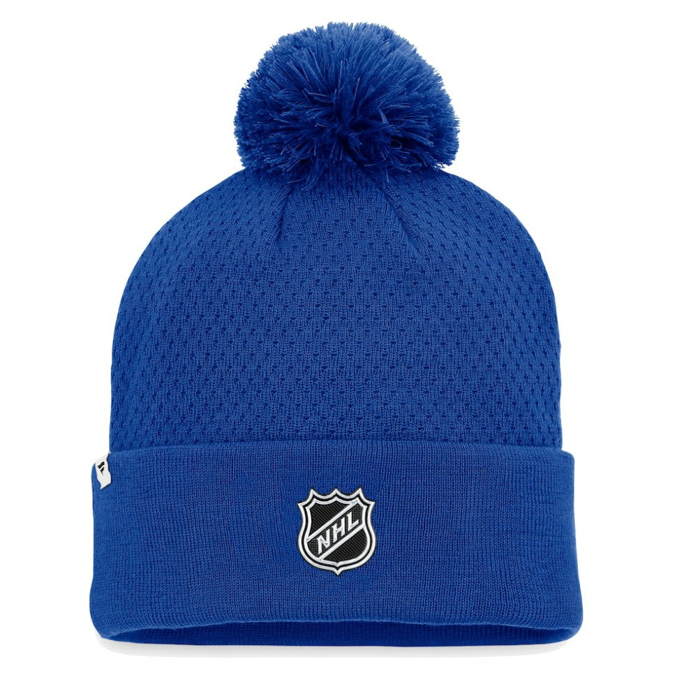 NHL New York Islanders Fanatics Women's Authentic Pro Road Cuffed Knit Hat with Pom