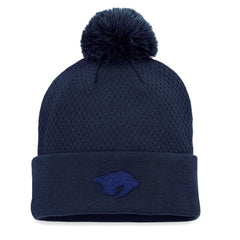 NHL Nashville Predators Fanatics Women's Authentic Pro Road Cuffed Knit Hat with Pom