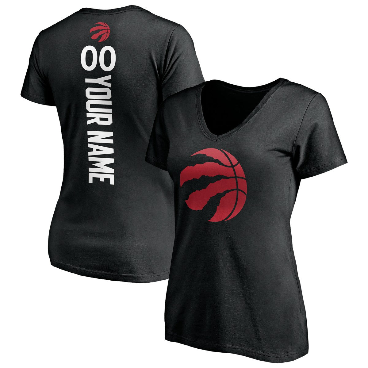 Toronto Raptors Women's Personalized Playmaker Team V-Neck T-Shirt