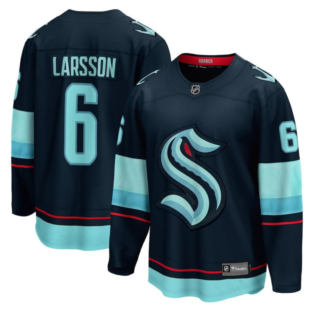NHL Adam Larsson Seattle Kraken Fanatics Home Breakaway Player Jersey