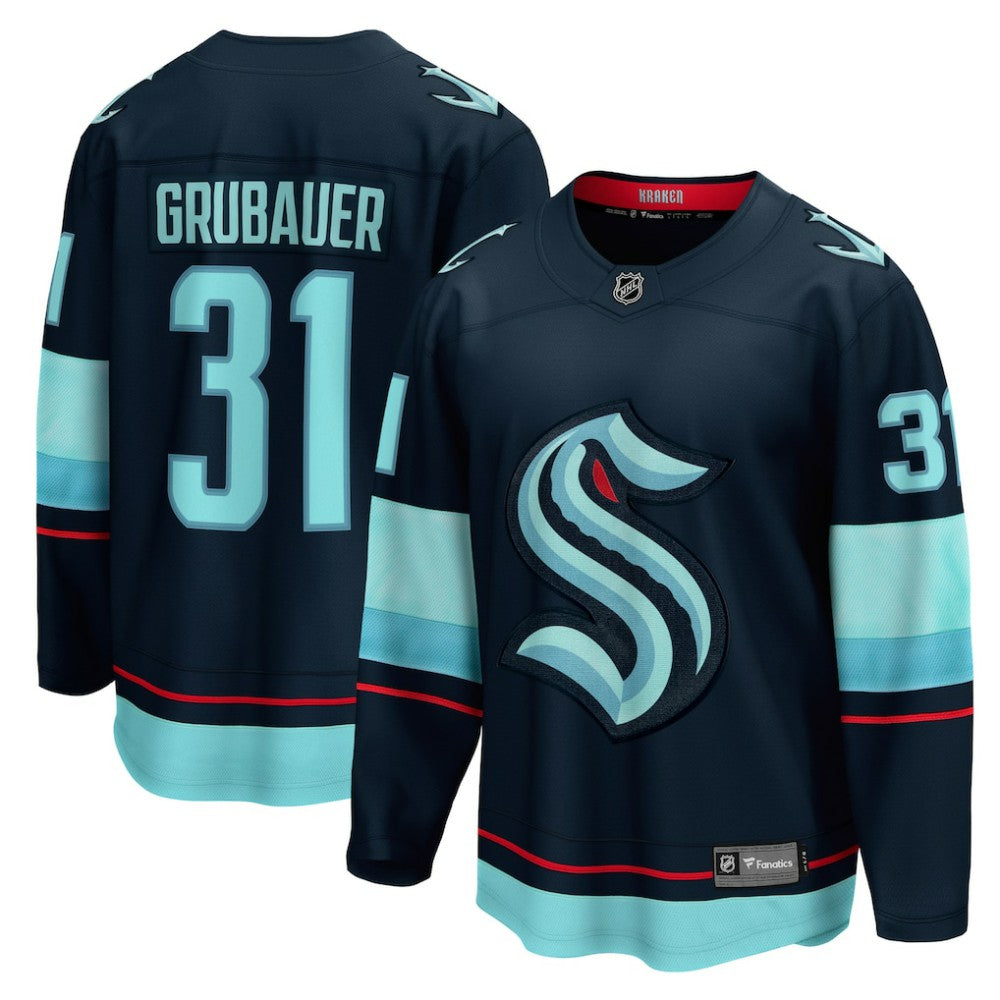 NHL Philipp Grubauer Seattle Kraken Fanatics Home Breakaway Player Jersey