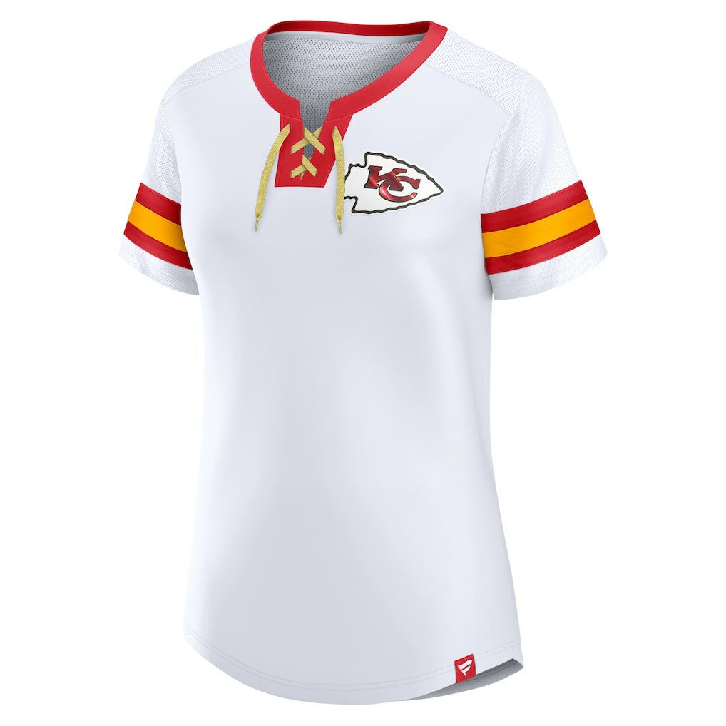 Women's Sunday Best Lace-Up T-Shirt - Kansas City Chiefs T-shirts