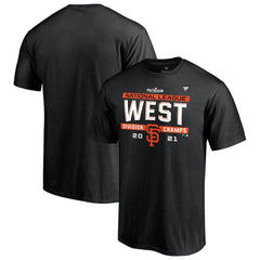 Black San Francisco Giants Fanatics 2021 NL West Division Champions Locker Room T-Shirt