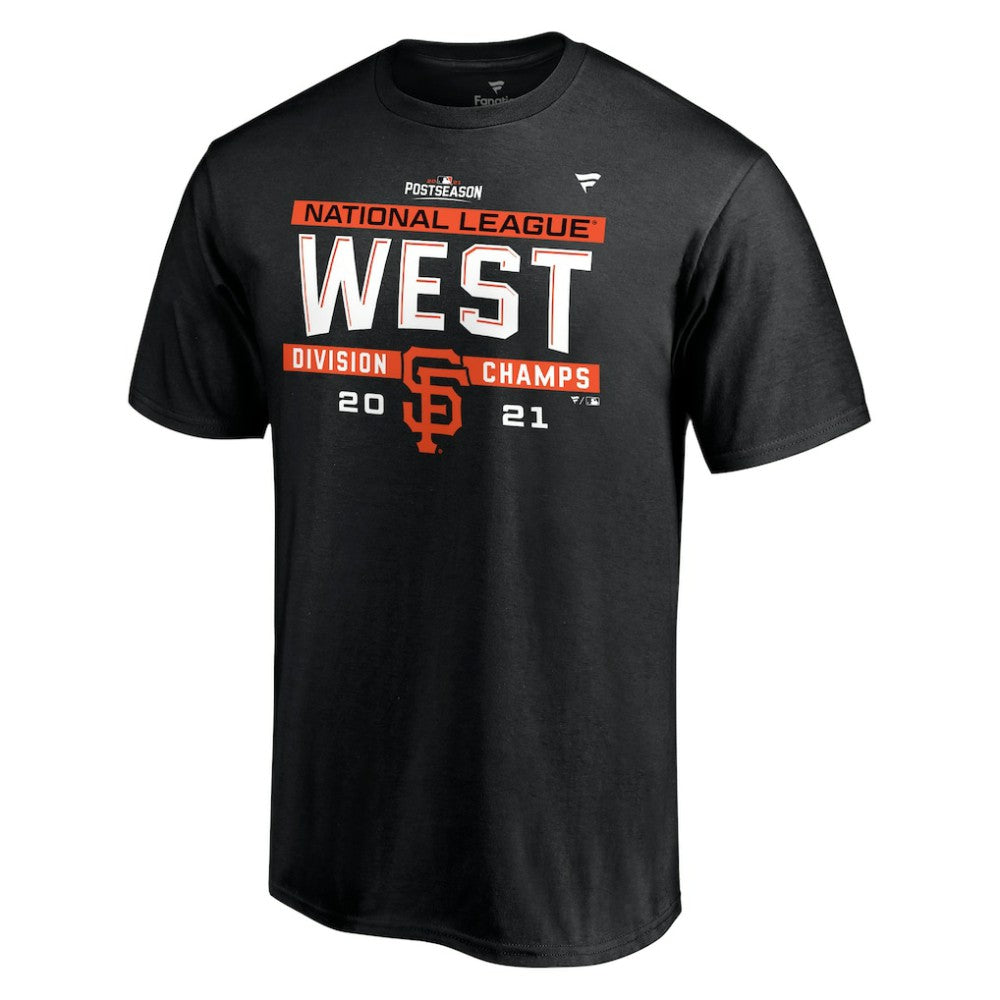 Black San Francisco Giants Fanatics 2021 NL West Division Champions Locker Room T-Shirt