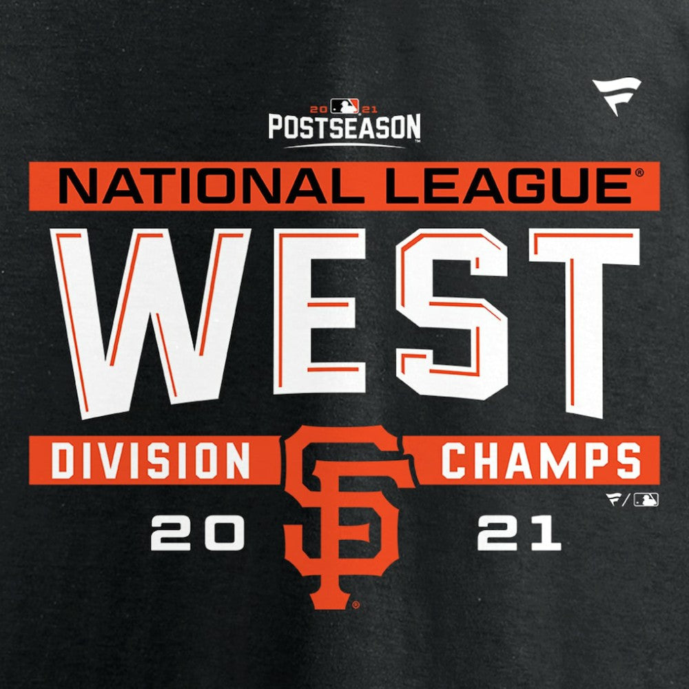 Black San Francisco Giants Fanatics 2021 NL West Division Champions Locker Room T-Shirt
