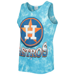 Blue Houston Astros '47 Big Leaguer Tubular Tie-Dye Tank Top