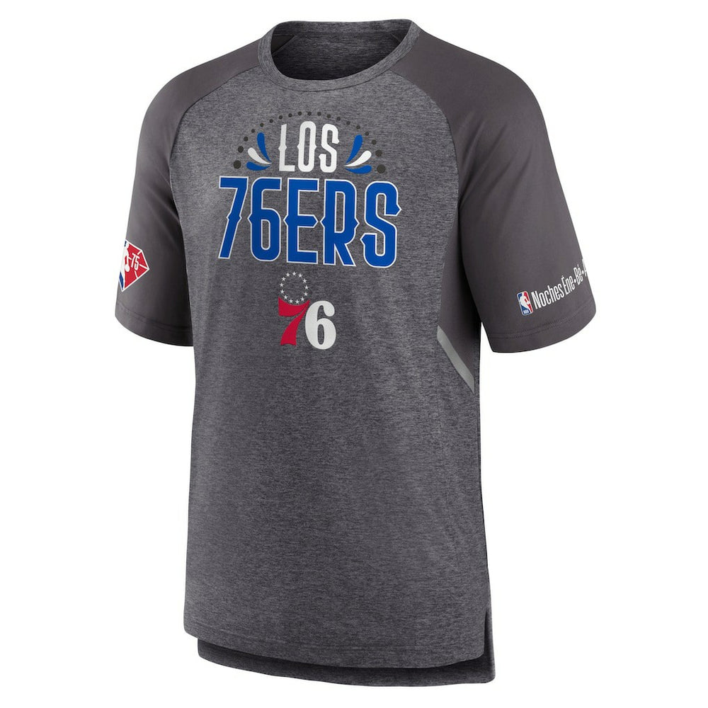 Fanatics Philadelphia 76ers 2022 Noches Ene-Be-A Core Shooting Raglan T-Shirt