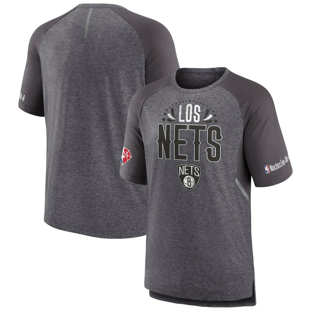 Fanatics Brooklyn Nets 2022 Noches Ene-Be-A Core Shooting Raglan T-Shirt