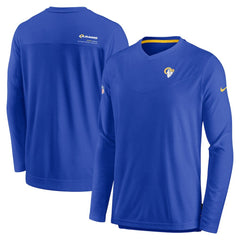 Sideline Coach Chevron Lock Up Long Sleeve V-Neck Performance T-Shirt - Los Angeles Rams T-shirts