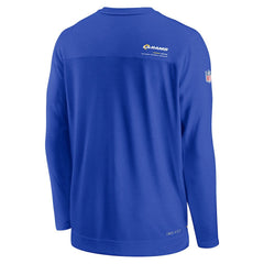 Sideline Coach Chevron Lock Up Long Sleeve V-Neck Performance T-Shirt - Los Angeles Rams T-shirts