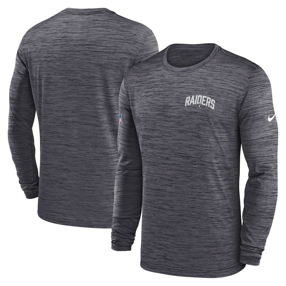 Sideline Velocity Athletic Stack Performance Long Sleeve T-Shirt - Las Vegas Raiders T-shirts