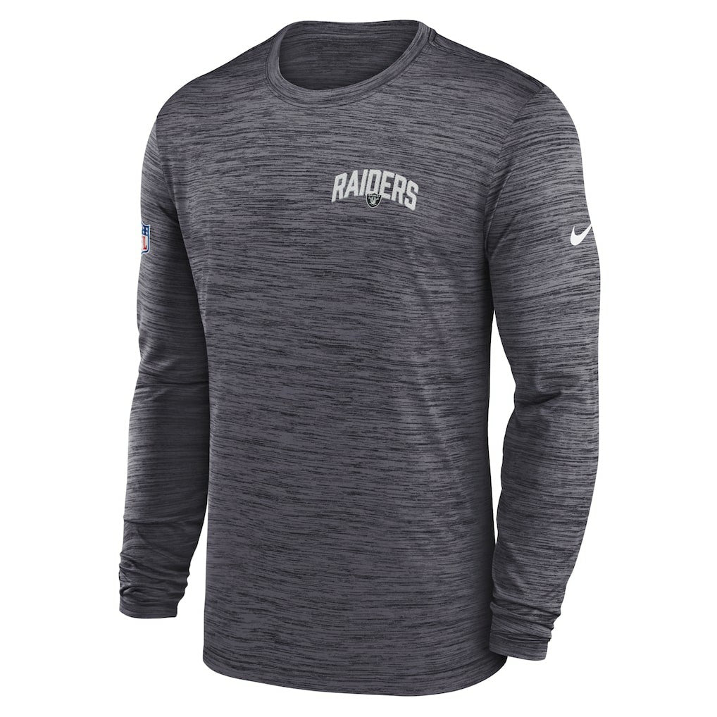 Sideline Velocity Athletic Stack Performance Long Sleeve T-Shirt - Las Vegas Raiders T-shirts