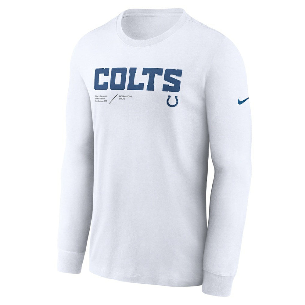 Sideline Infograph Lock Up Performance Long Sleeve T-Shirt - Indianapolis Colts T-shirts
