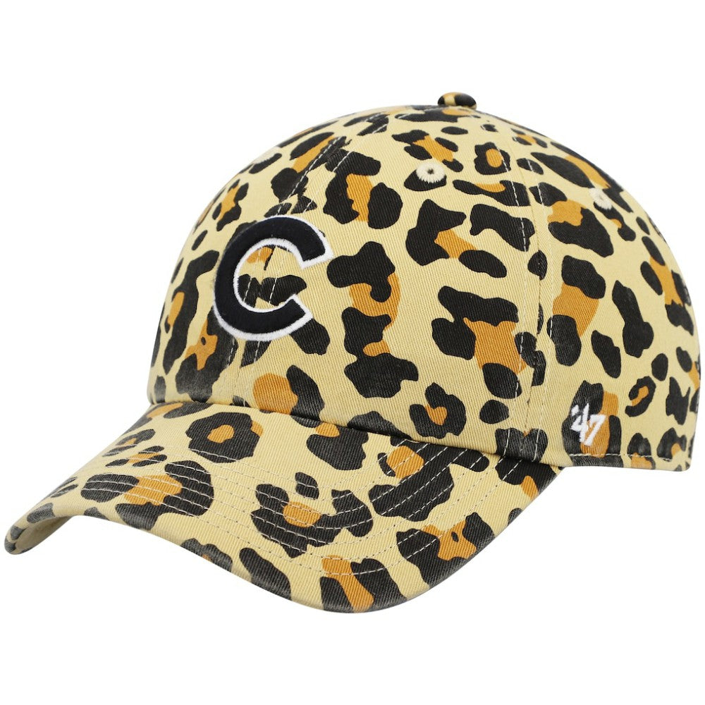 Tan Chicago Cubs '47 Women's Bagheera Cheetah Clean up Adjustable Hat