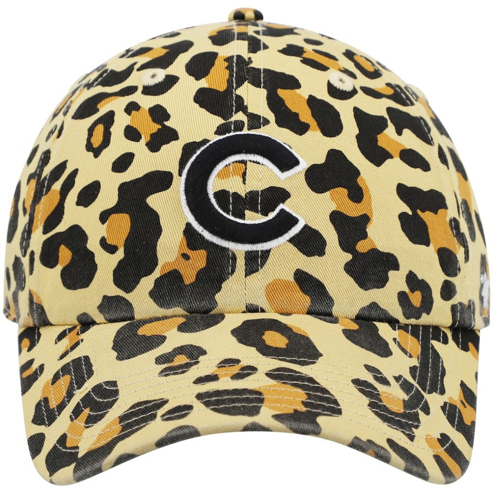 Tan Chicago Cubs '47 Women's Bagheera Cheetah Clean up Adjustable Hat